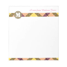 Professionele scriptnaam Modern Monogram Tartan