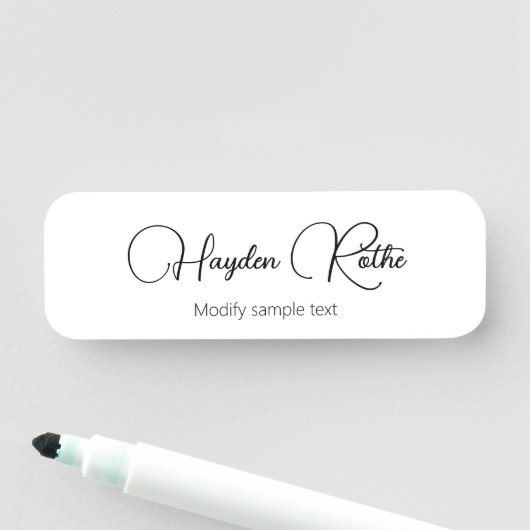 Professionele scriptwittewerksteller naamplaatje (In situ)