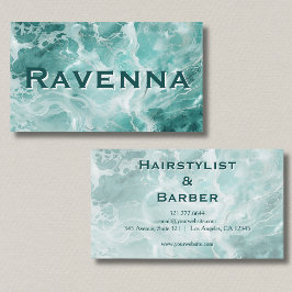 Professionele Seafoam Zilver Wit Naam Visitekaartje