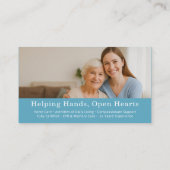 Professionele Senior Care Companion Home QR-code Visitekaartje (Achterkant)