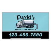 Professionele Septic Tank Pumping Service Magnetisch Visitekaartje (Voorkant)