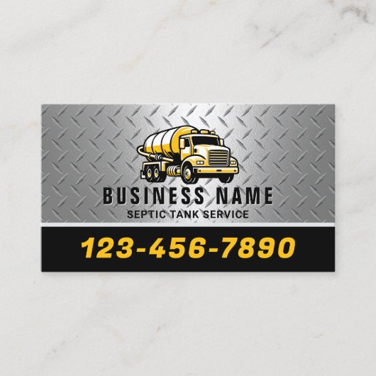 Professionele septische en pompservice visitekaartje (Voorkant)