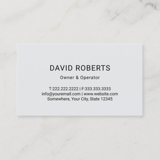 Professionele septische tankservice visitekaartje (Achterkant)