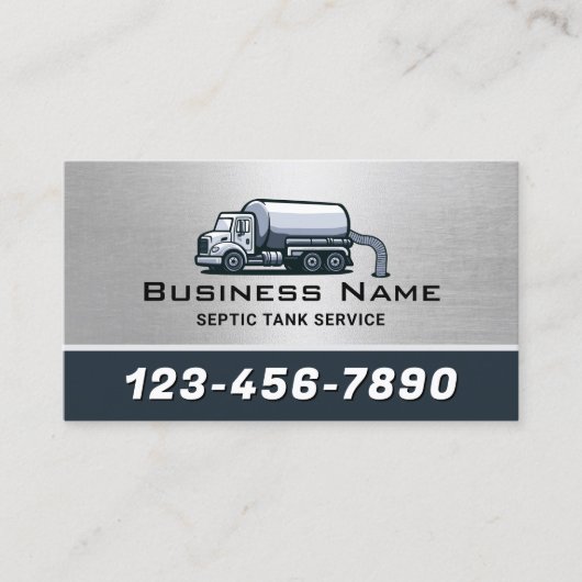 Professionele septische tankservice visitekaartje (Voorkant)