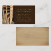 Professionele service voor ophaalservice voor hout visitekaartje (Voorkant / Achterkant)