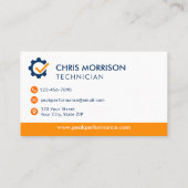 Professionele servicereparatie Logo Moderne monteu Visitekaartje (Achterkant)