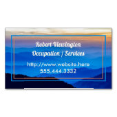 Professionele services voor blauwe bergen magnetisch visitekaartje (Voorkant)