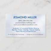 Professionele services voor het schoonmaken van ve visitekaartje (Achterkant)