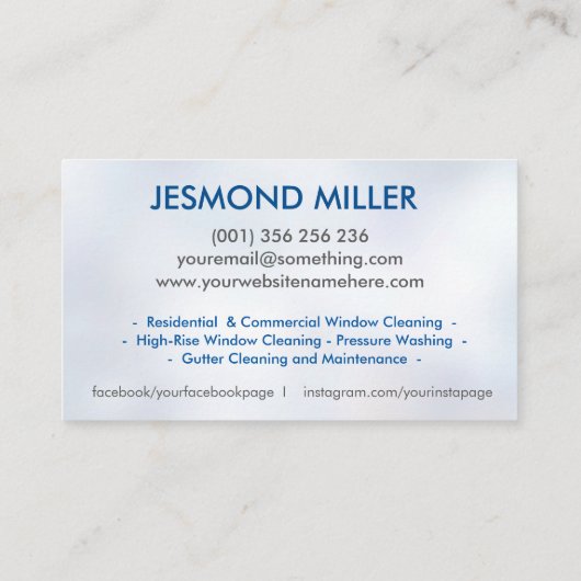 Professionele services voor het schoonmaken van ve visitekaartje (Achterkant)