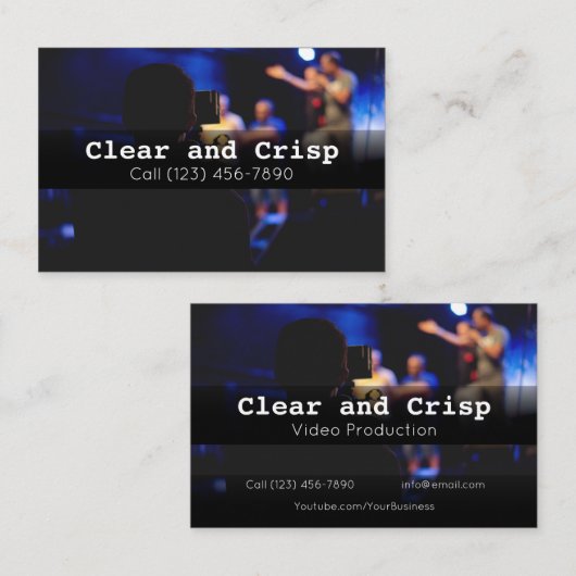 Professionele services voor videoproductie visitekaartje (Voorkant / Achterkant)
