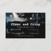 Professionele services voor videoproductie visitekaartje (Achterkant)