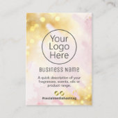 Professionele Shimmer Pink Gold-contrastlijst Visitekaartje (Voorkant)