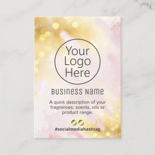 Professionele Shimmer Pink Gold-contrastlijst Visitekaartje (Voorkant)