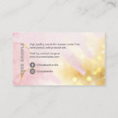 Professionele Shimmer Pink Gold-parfumsteekproef Visitekaartje (Achterkant)