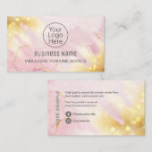 Professionele Shimmer Pink Gold-parfumsteekproef Visitekaartje (Voorkant / Achterkant)