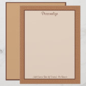 Professionele Sienna Brown Border Personaliseren (Voorkant / Achterkant)
