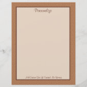 Professionele Sienna Brown Border Personaliseren (Voorkant)