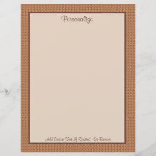 Professionele Sienna Brown Border Personaliseren