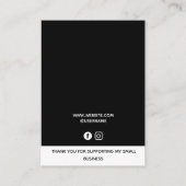 Professionele Sieraden Oorbellen Display Kaart Contactkaartje (Achterkant)