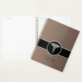 Professionele Silver Medical Caduceus Planner