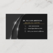 Professionele Silver Medical Doctor Clinic Logo Visitekaartje (Achterkant)