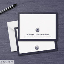 Professionele Silver Seal Logo Business Note Kaart