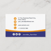 Professionele Sinaasappel voegt uw Logo QR-code to Visitekaartje (Achterkant)