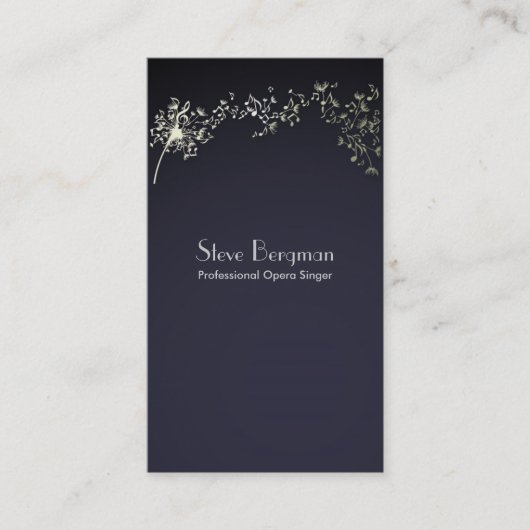 Professionele Singer Opera Teacher School Studio Visitekaartje (Voorkant)