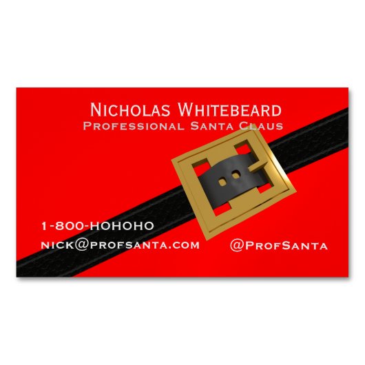 Professionele Sinterklaas Magnetisch Visitekaartje Magneet (Voorkant)