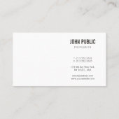 Professionele Sjabloon, elegant, eenvoudig Visitekaartje (Achterkant)