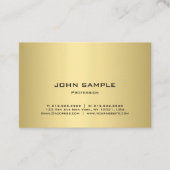 Professionele Sjabloon Elegant Gold Look Modern Visitekaartje (Voorkant)