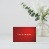 Professionele Sjabloon Elegant Red Damask Gold-tek Visitekaartje (Staand voorkant)