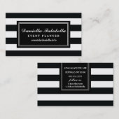 Professionele Sjabloon met zwarte en witte strip Visitekaartje (Voorkant / Achterkant)
