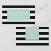 Professionele Sjabloon met zwarte en witte strip Visitekaartje (Voorkant / Achterkant)