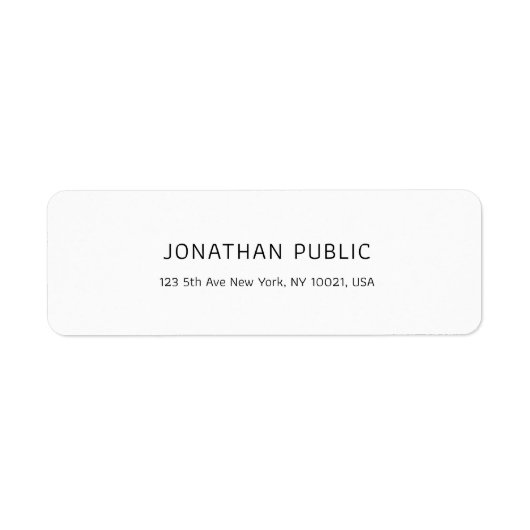 Professionele Sjabloon Modern Eenvoudig Elegant Wi Etiket (Voorkant)