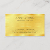 Professionele Sjabloon Moderne Elegante Gouden Loo Visitekaartje (Achterkant)