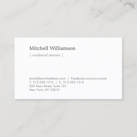 Professionele Skeleton Key Logo Realtor Visitekaartje (Achterkant)