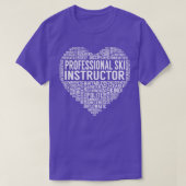 Professionele skileraar hart t-shirt (Design voorkant)