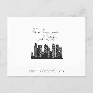 Professionele Skyscraper Laten we wat onroerend go Briefkaart