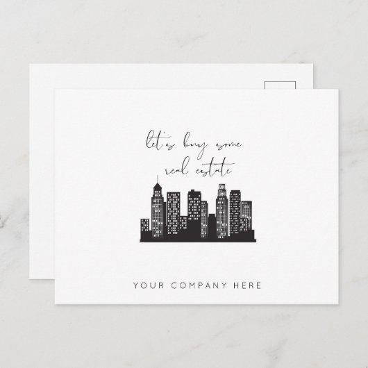 Professionele Skyscraper Laten we wat onroerend go Briefkaart (Voorkant / Achterkant)