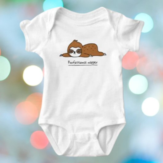 Professionele Slaapkop Luiaard Grappige Baby Bodys Romper