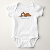 Professionele Slaapkop Luiaard Grappige Baby Bodys Romper (Voorkant)