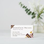 Professionele Slanke Typografie Geometrisch Modern Visitekaartje (Staand voorkant)