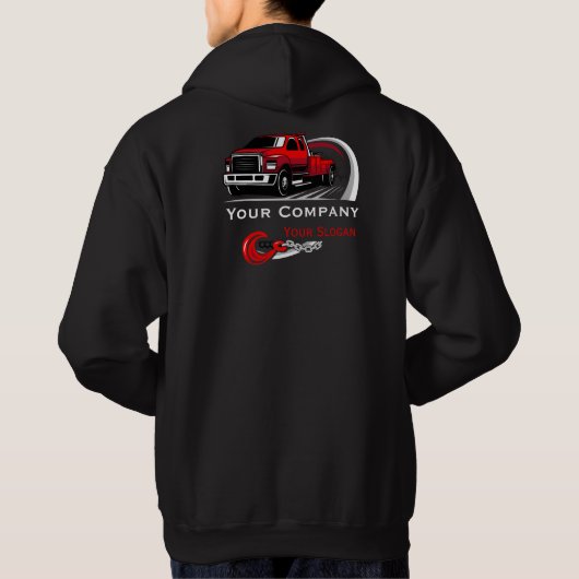 Professionele Sleepdienst, Hijsdienst Hoodie (Achterkant)