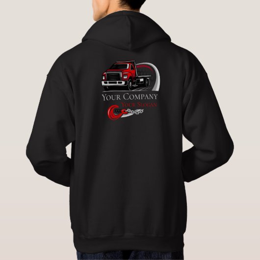 Professionele Sleepdienst, Hijsdienst Hoodie (Achterkant)