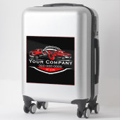Professionele Sleepdienst, Transport Service Vinyl Sticker (Koffer)
