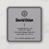 Professionele sleepdienst zwart & grijs vierkante visitekaartje (Achterkant)