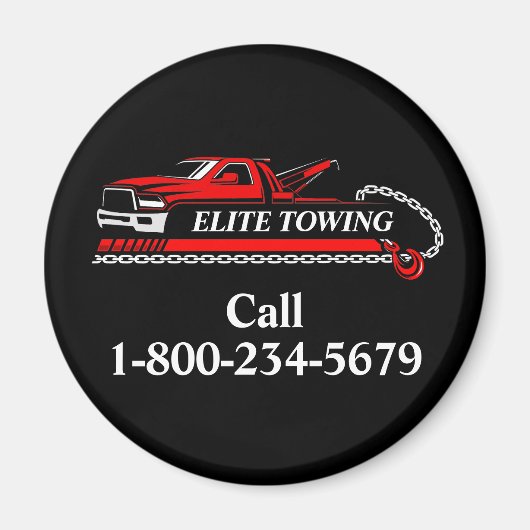 Professionele sleepvrachtwagenservice magneet (Voorkant)