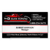 Professionele sleepvrachtwagenservice magnetisch visitekaartje (Voorkant)