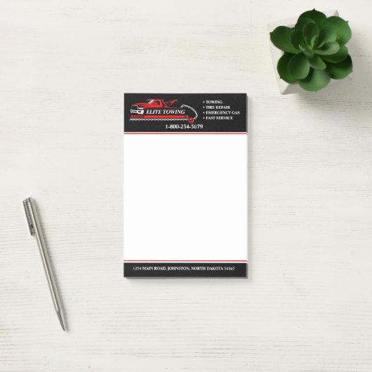 Professionele sleepvrachtwagenservice post-it® notes (Kantoor)